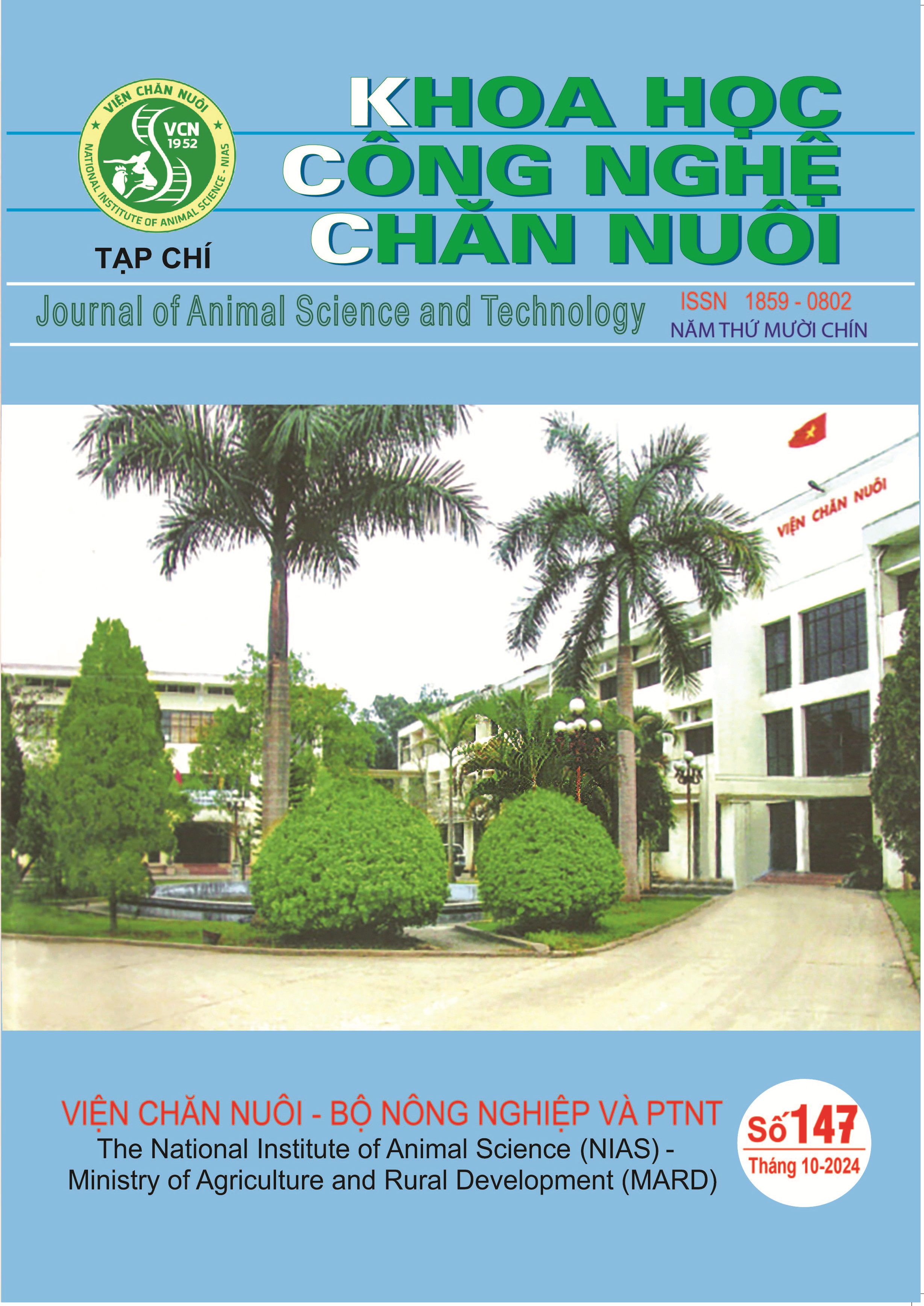 					Xem Số 147 (2024): Tạp chí Khoa học Công nghệ Chăn nuôi - Số 147 (Tháng 10/2024)
				