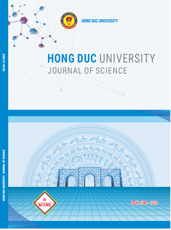 					View No. E8 (2023): HONG DUC UNIVERSITY JOURNAL OF SCIENCE
				