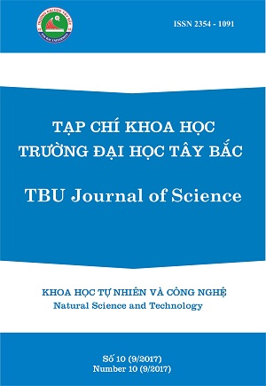 Tạp chí Khoa học Trường Đại học Tây Bắc