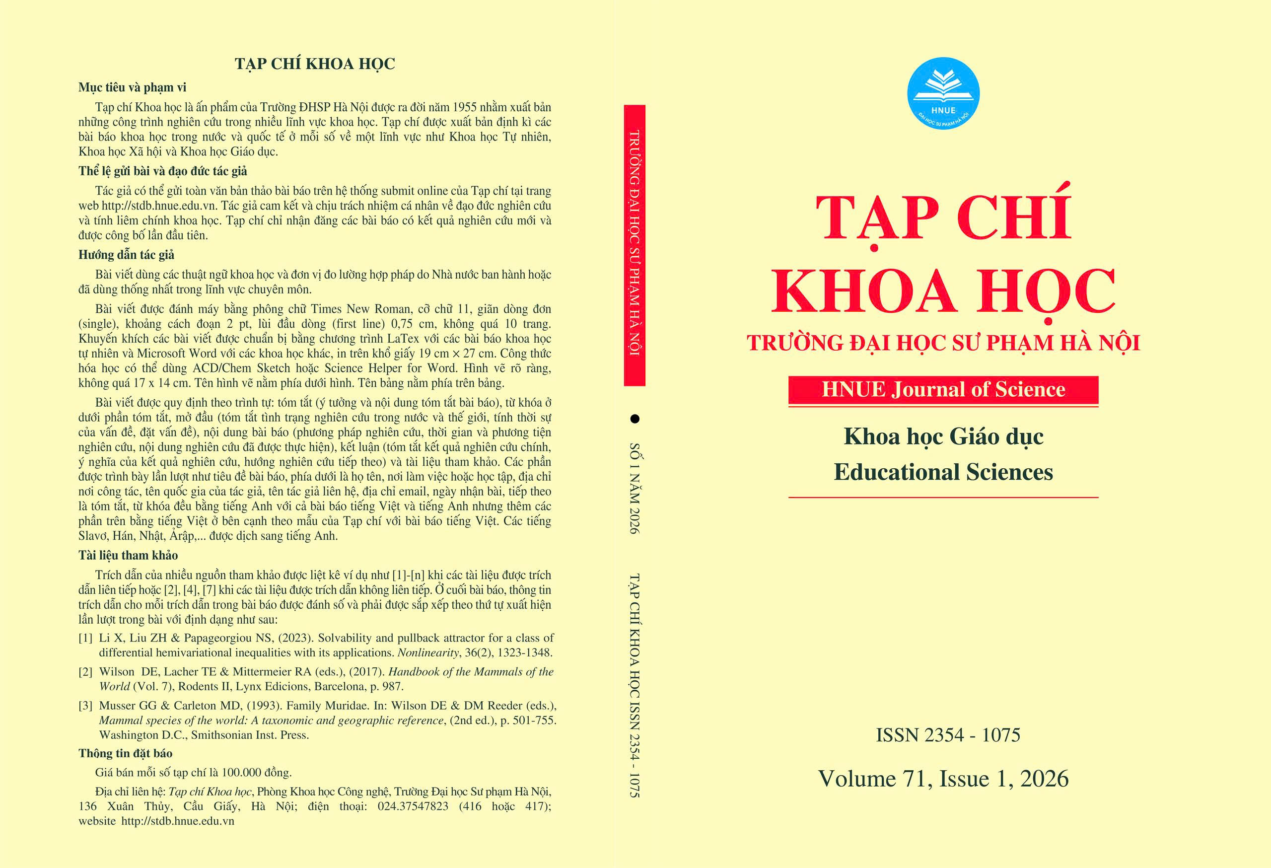 					View Vol. 71 No. 1 (2026): Tháng 1 năm 2026
				