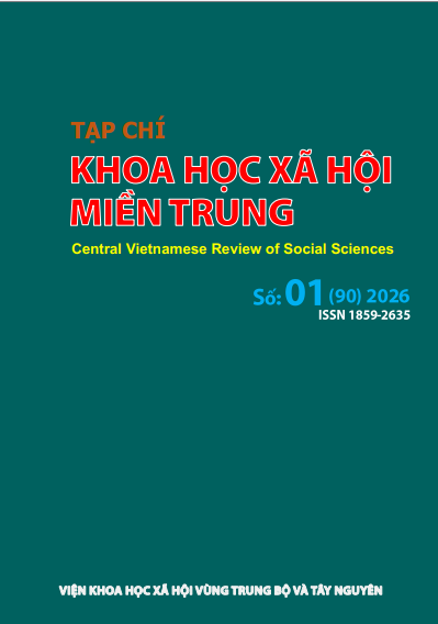 					View Vol. 90 No. 01 (2026): Central Vietnamese Review of Social Sciences, No 01(90)-2026
				