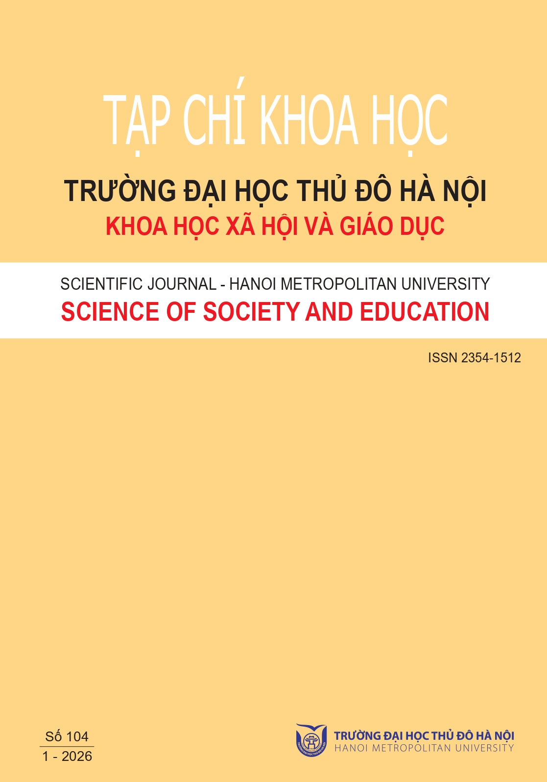 					Xem Số 104 (2026): Tạp chí Khoa học số 104/01/2026
				