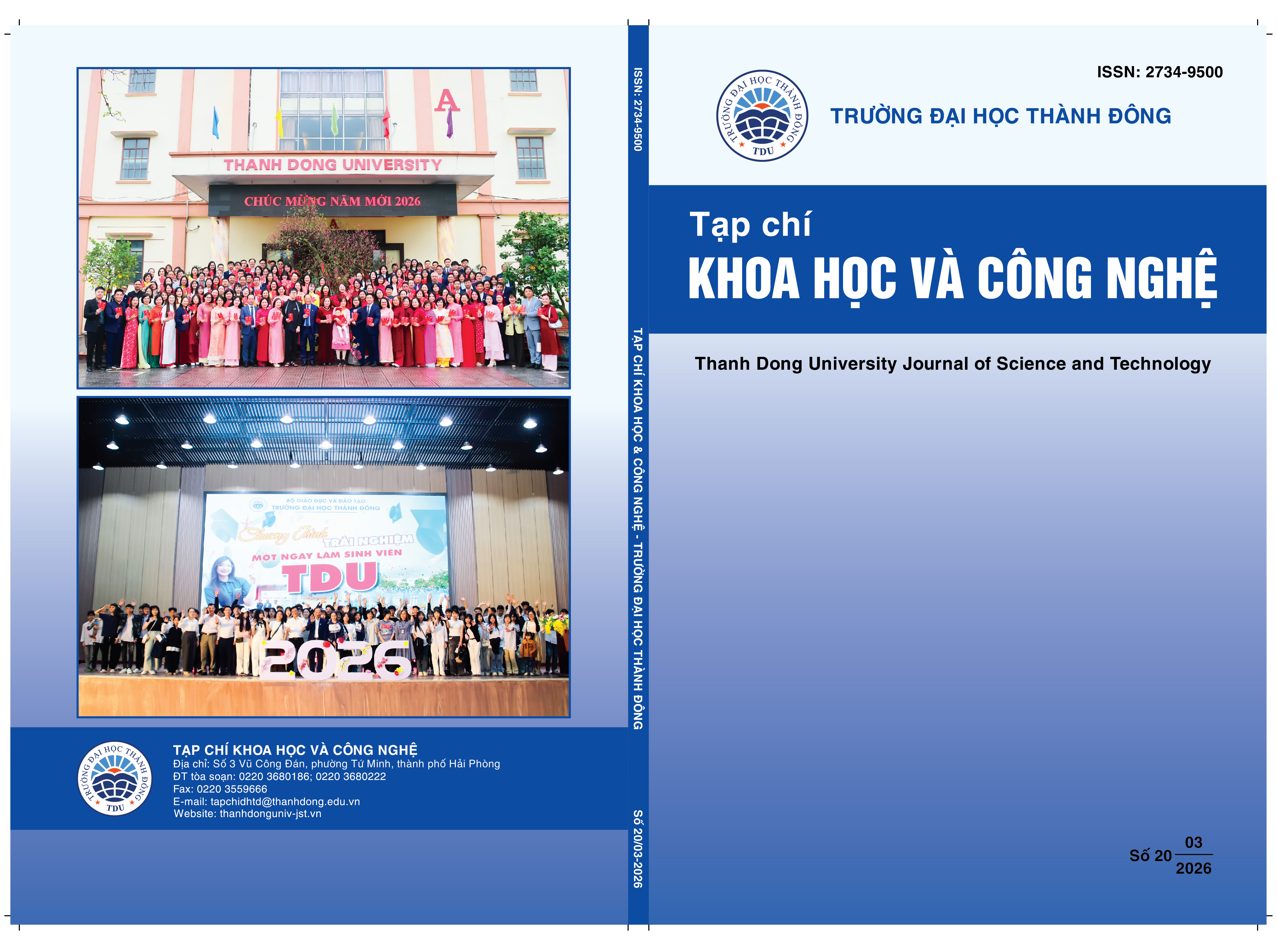 					Xem Số 20 (2026): TẠP CHÍ KHOA HỌC VÀ CÔNG NGHỆ - Trường Đại học Thành Đông
				