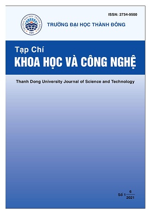 Thanh Dong university journal of science and technology
