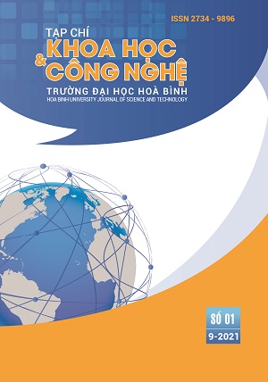 HOa Binh University Journal of Science and Technology