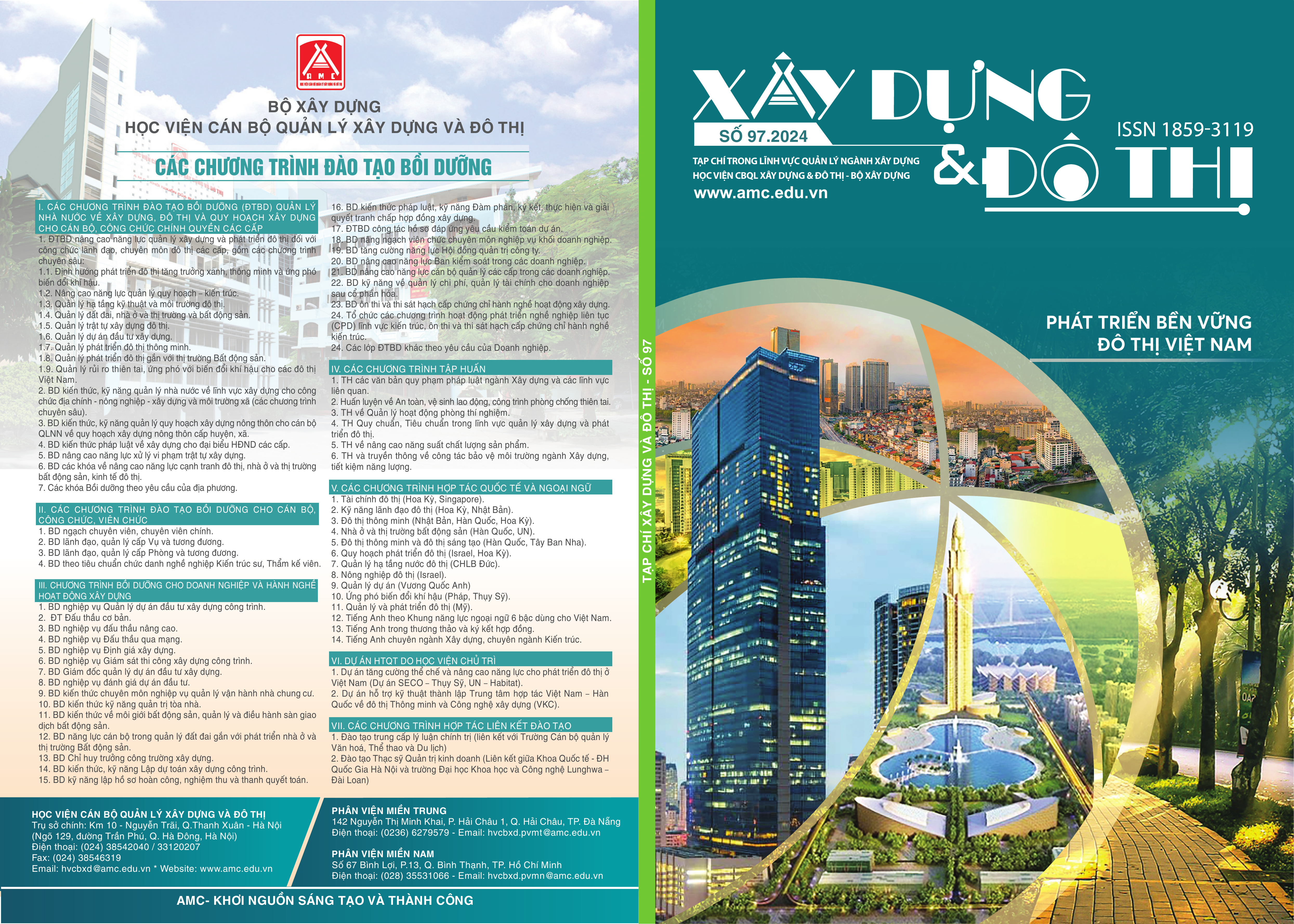					View No. 97 (2024): Tạp chí Xây Dựng và Đô Thị
				