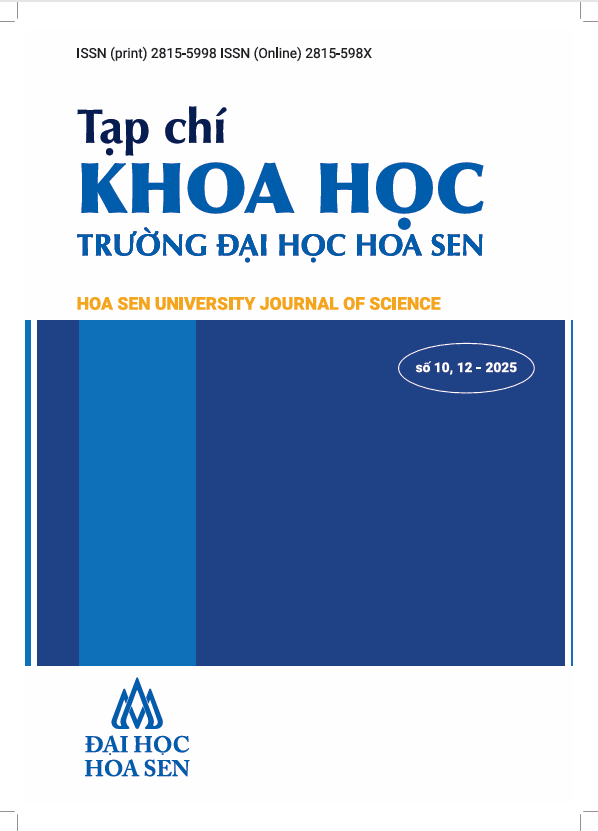 					View Vol. 10 No. 10 (2025): Tạp chí Khoa học Trường Đại học Hoa Sen
				