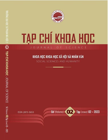 Tạp chí Khoa học Trường Đại học Sư phạm Hà Nội 2: Chuyên san Khoa học xã hội và nhân văn