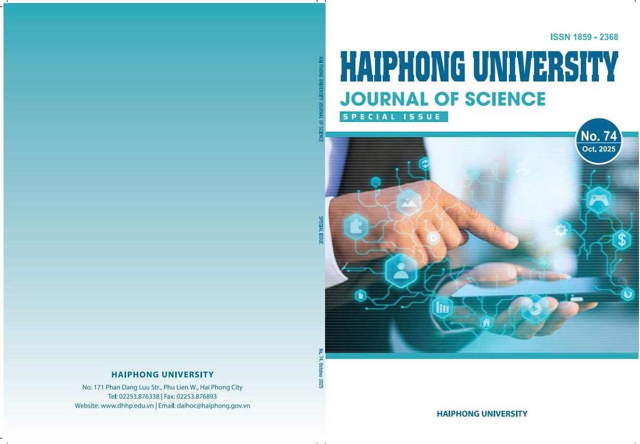 					Xem Số 74 (2025): Journal of science HAIPHONG UNIVERSITY SPECIAL ISSUE (No.74, Oct 2025)
				