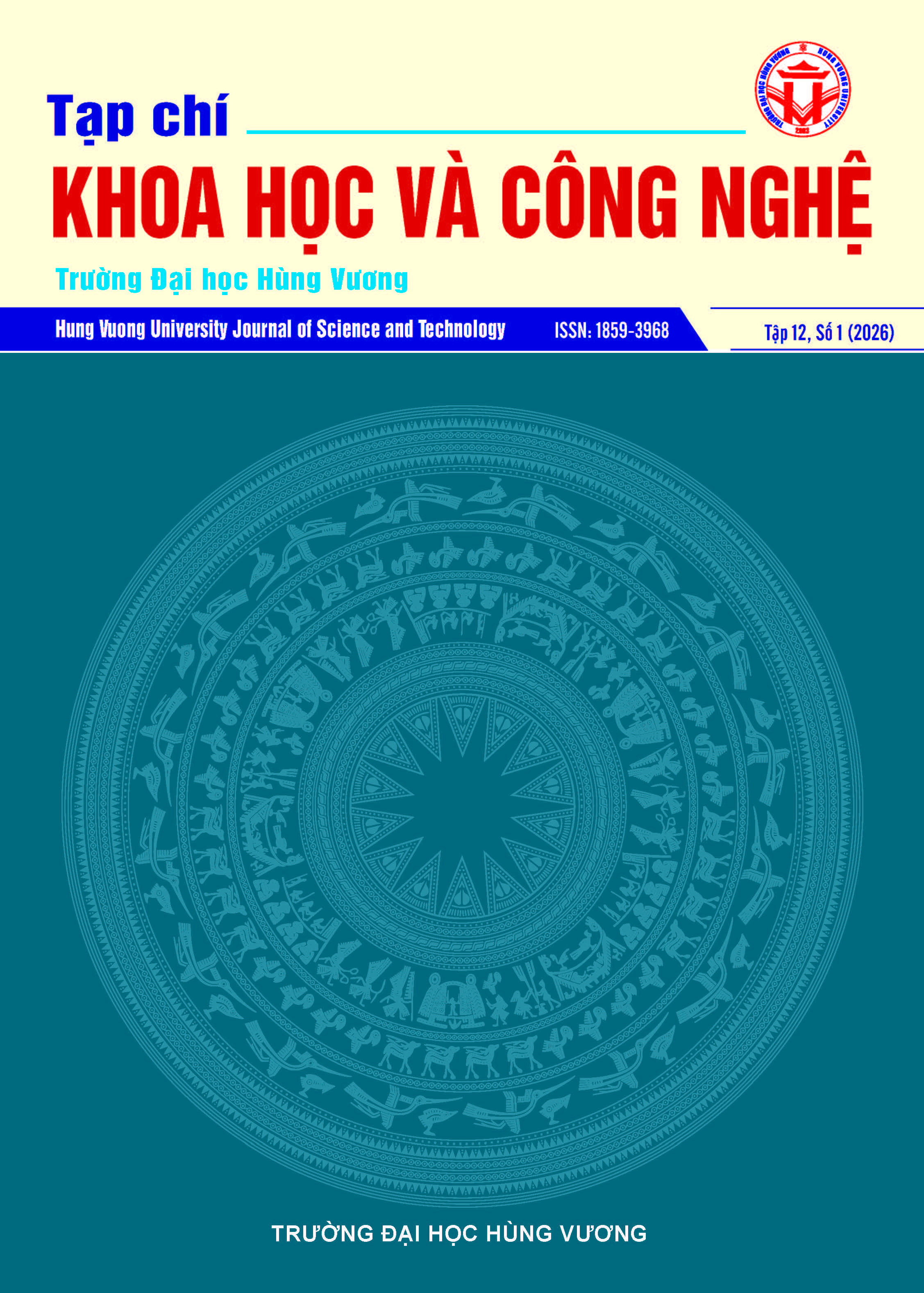 					View Vol. 12 No. 1 (2026): Tạp chí Khoa học & Công nghệ Trường Đại học Hùng Vương
				