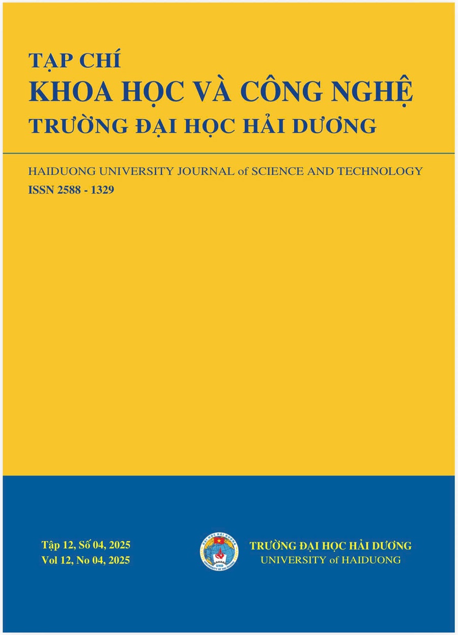 Haiduong University Journal of Science and Technology