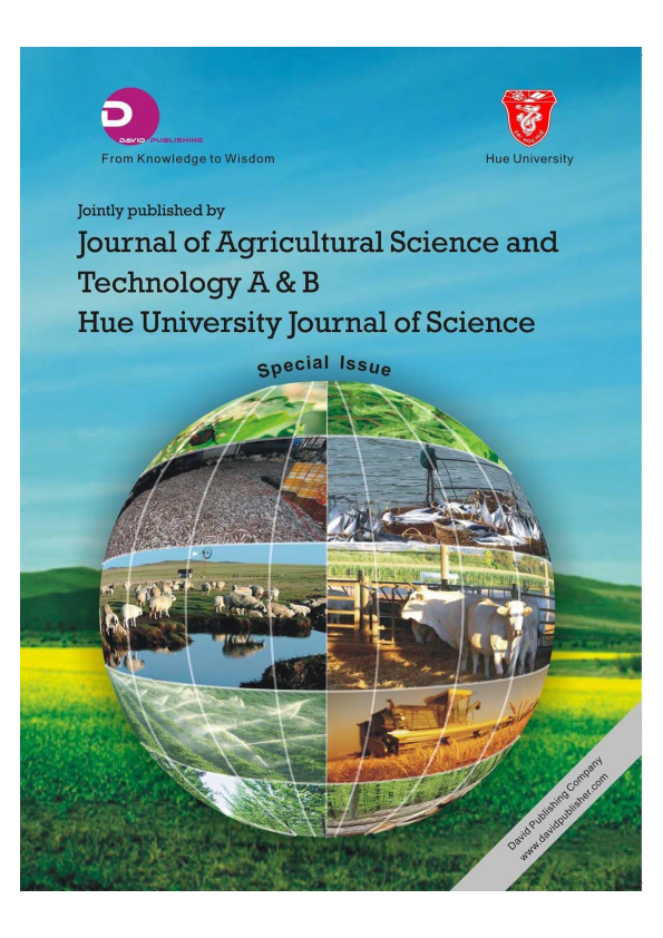 					Xem Tập 114 Số 15 (2015): JOINTLY PUBLISHED BY JOURNAL OF AGRICULTURAL SCIENCE AND TECHNOLOGY A AND B HUE UNIVERSITY JOURNAL OF SCIENCE
				