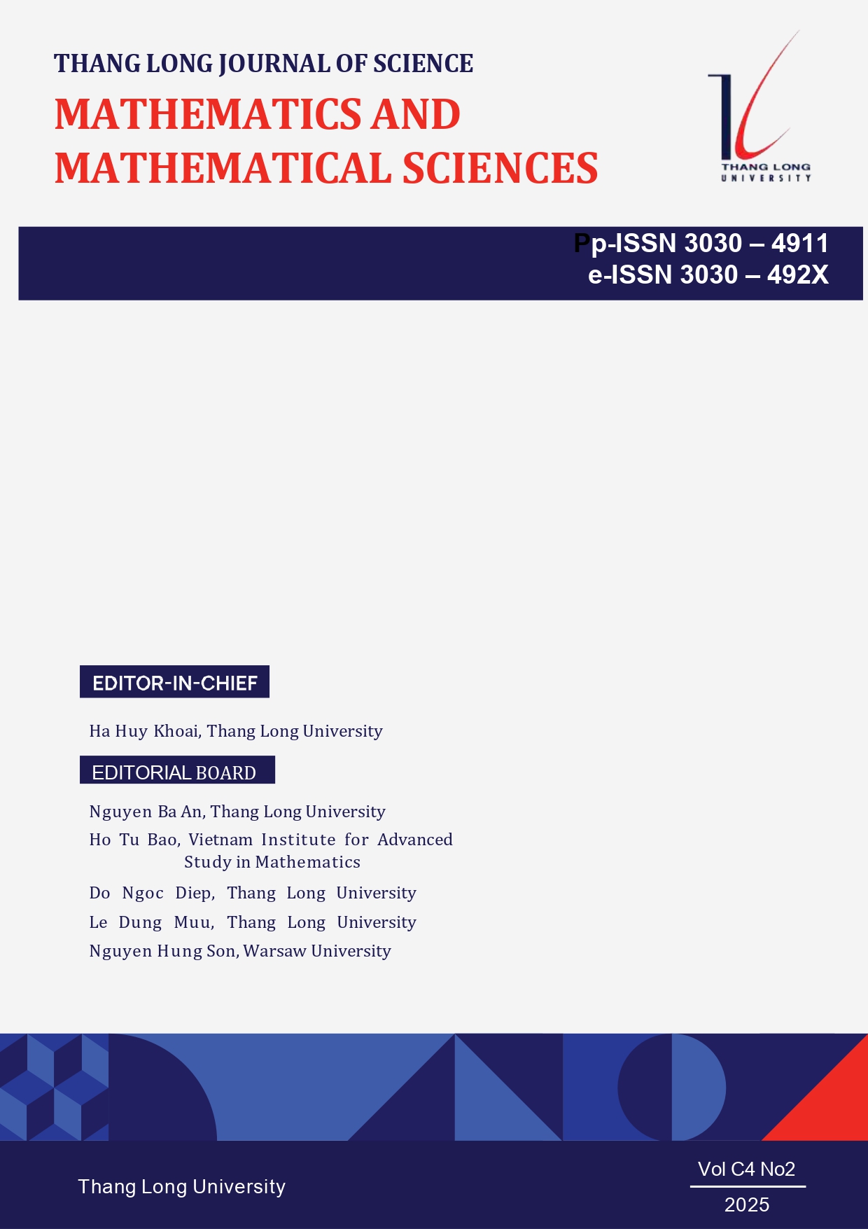 Thang Long Journal of Science: Mathematics and Mathematical Sciences